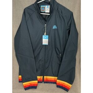 NWT ALDI Gear Navy Blue Full Zip Employee Windbreaker Jacket Sz Small